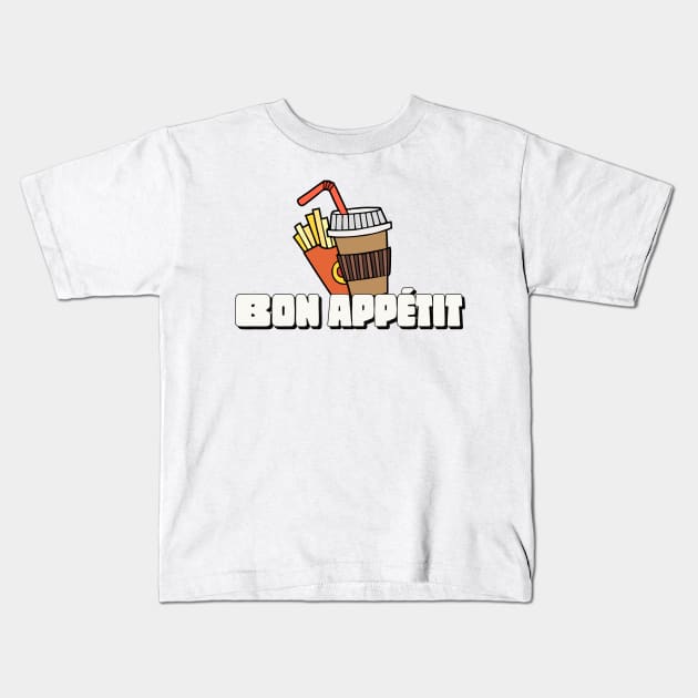 Bon appétit - Enjoy your meal French Expression France Kids T-Shirt by Mr Youpla